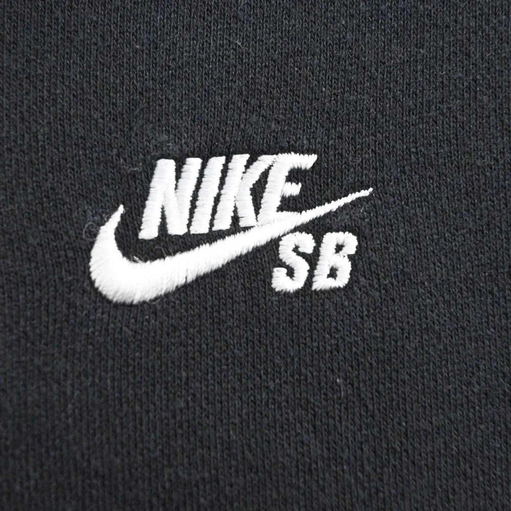 Nike SB‎ Full Zip Hoodie Black Cotton Blend W/ Pockets Long Sleeve Mens Medium